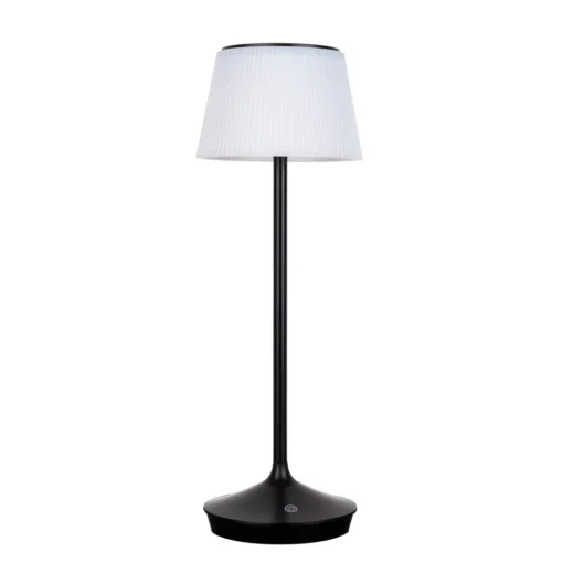 Näve LED-solcelle-bordlampe Emmi CCT oppladbar, svart