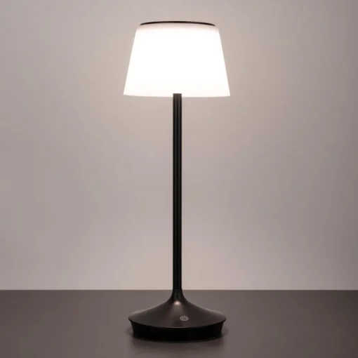 Näve LED-solcelle-bordlampe Emmi CCT oppladbar, svart