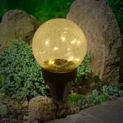 Näve LED-solcelledekolampe 5248203 av glass, 3 stk| Solcellelamper
