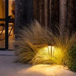 Les Jardins LED-solcellefakkel Tinka, 52 cm høy, corten| Led-Utendørs|Utespotter