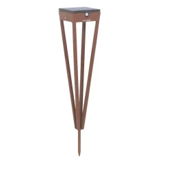 Les Jardins LED-solcellefakkel Tinka, 52 cm høy, corten| Led-Utendørs|Utespotter