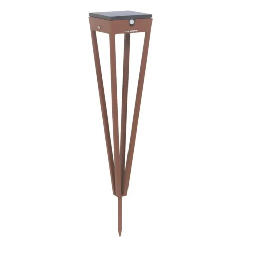 Les Jardins LED-solcellefakkel Tinka, 52 cm høy, corten| Led-Utendørs|Utespotter