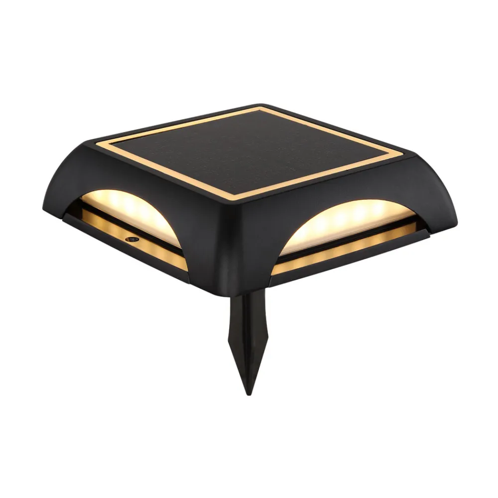 Globo LED-solcellelampe 36505, jordspyd, vegglampe, svart, aluminium Online