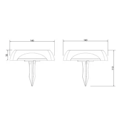 Globo LED-solcellelampe 36505, jordspyd, vegglampe, svart, aluminium Online