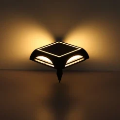 Globo LED-solcellelampe 36505, jordspyd, vegglampe, svart, aluminium Online