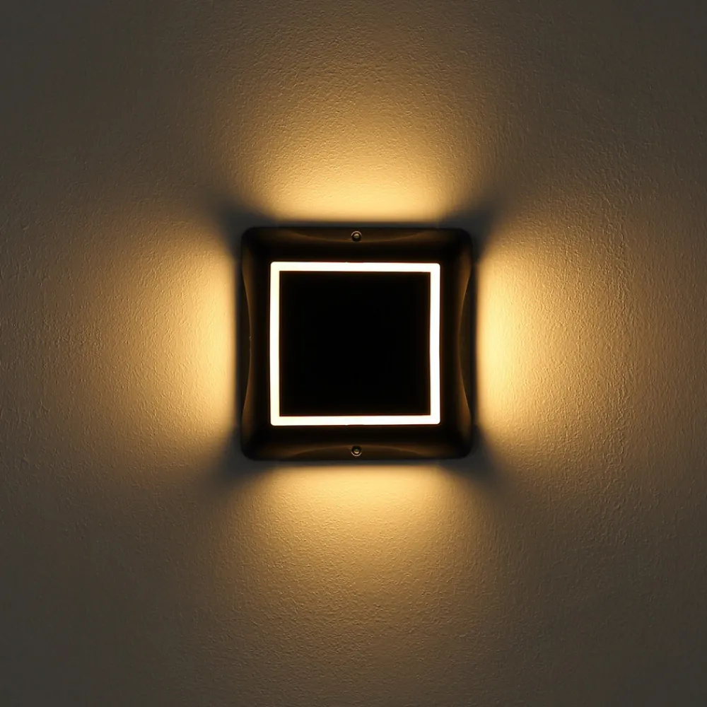 Globo LED-solcellelampe 36505, jordspyd, vegglampe, svart, aluminium Online