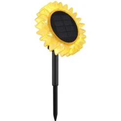 Globo LED-solcellelampe 33598 Solsikke Ø 13 cm, gul, plast| Solcellelamper