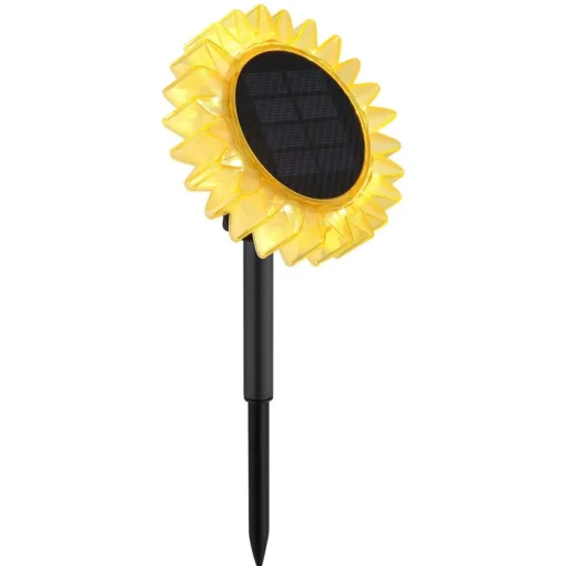 Globo LED-solcellelampe 33598 Solsikke Ø 13 cm, gul, plast| Solcellelamper