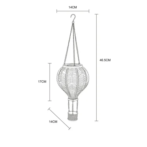 Globo LED-solcellelampe 36136B Varmluftsballong, fargerik, plast| Solcellelamper