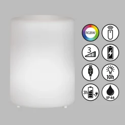 FH Lighting LED-solcellelampe Ceppo 3 000 K og RGB dimbar hvit Clearance