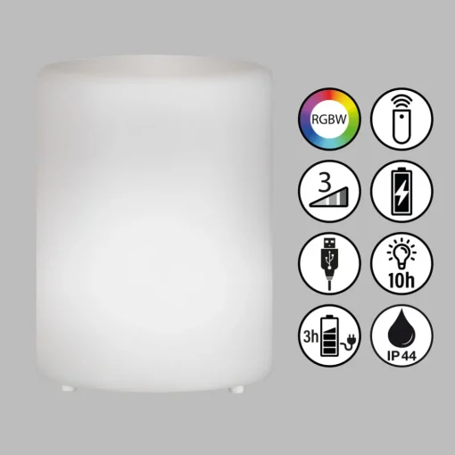 FH Lighting LED-solcellelampe Ceppo 3 000 K og RGB dimbar hvit Clearance