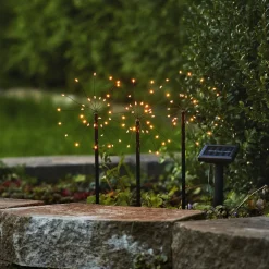 STAR TRADING LED-solcellelampe Firework i sett med jordspyd Outlet
