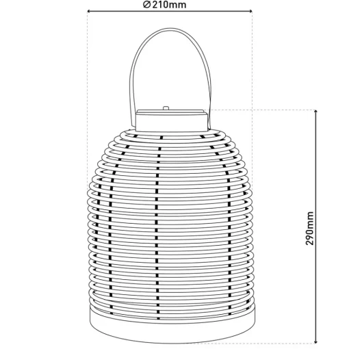 Näve LED-solcellelampe Korbinian, brun, høyde 29 cm, IP44, lykt Best