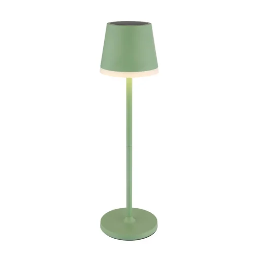 Globo LED-solcellelampe, metall, lysegrønn, høyde 41 cm, IP44 Outlet
