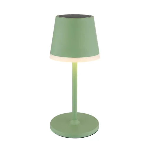 Globo LED-solcellelampe, metall, lysegrønn, høyde 41 cm, IP44 Outlet