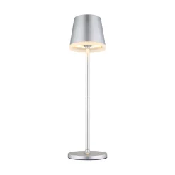 Globo LED-solcellelampe, metall, sølvfarget, høyde 41 cm, IP44| Solcellelamper