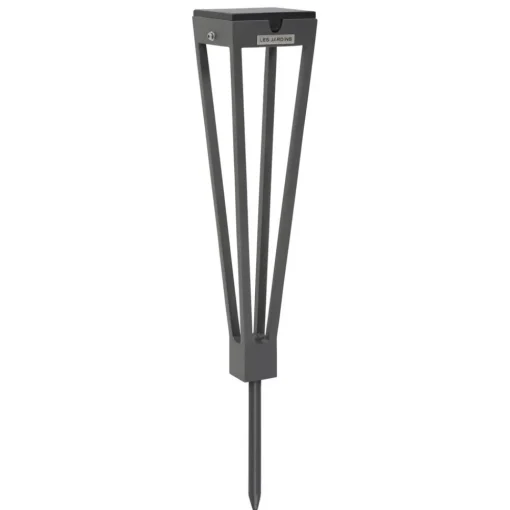 Les Jardins LED-solcellelampe Tinka, 52 cm høy, grå