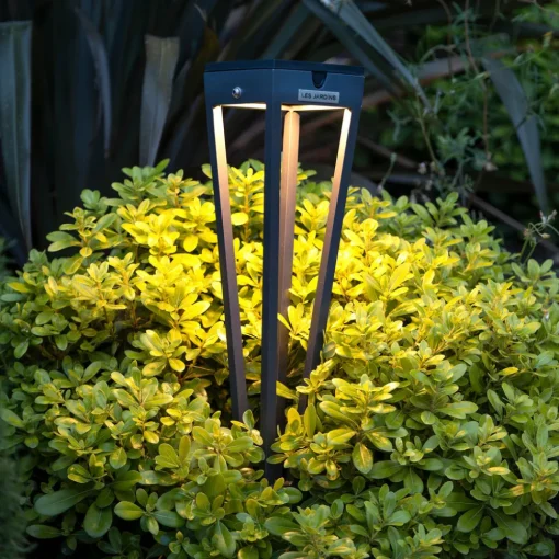 Les Jardins LED-solcellelampe Tinka, 52 cm høy, grå