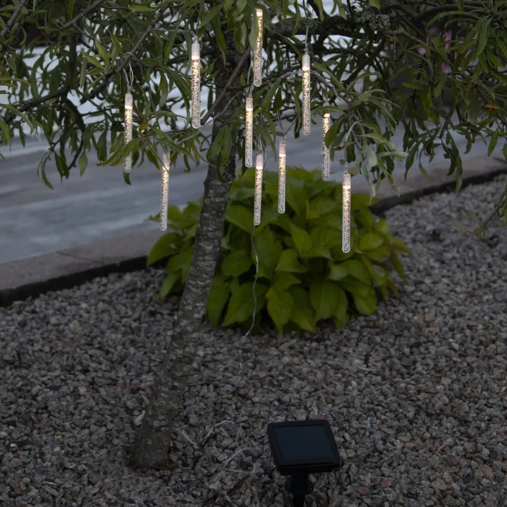 STAR TRADING LED-solcellelenke Bubbly, 10 lyskilder, varmhvit| Dekorasjonsbelysning|Solcellelamper