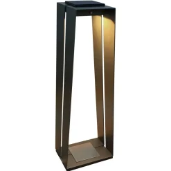 Les Jardins LED-solcellelykt Skaal av aluminium, 70 cm, grå| Solcellelamper Med Sensor|Utebelysning Med Sensor