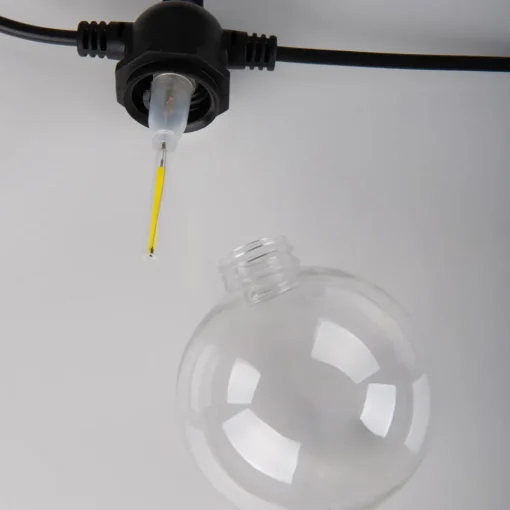 Näve LED-solcellelyslenke CADENA, RGB, svart, 10 lyskilder, 10 m| Solcellelamper