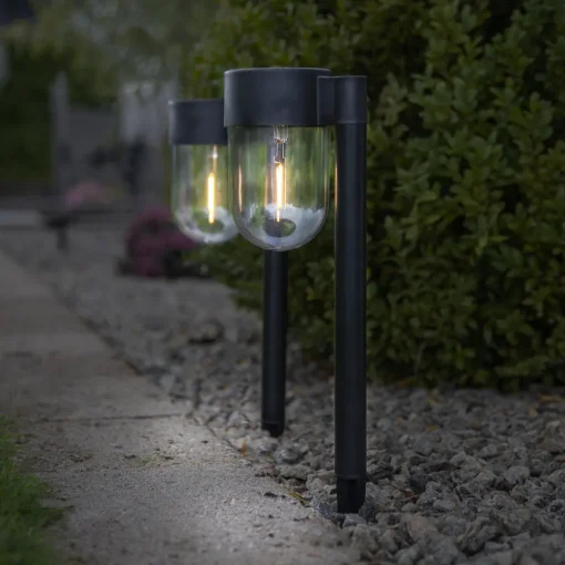 STAR TRADING LED-solcelle-sokkellampe Cupola i 2-pk New