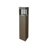 Les Jardins LED-solcelleveilampe Teckalu sensor teak/svart
