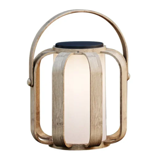 Nordlux LED-sol-dekolampe Bob av bambus