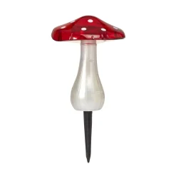 SMART GARDEN LED-solenergi-jordspyd Magic Mushroom, sett med 3, rød/hvit, IP44 Clearance