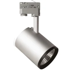 MEGAMAN LED-spot Marco for 3-fase skinne sølv 4 000K| Butikkbelysning|Skinnesystem