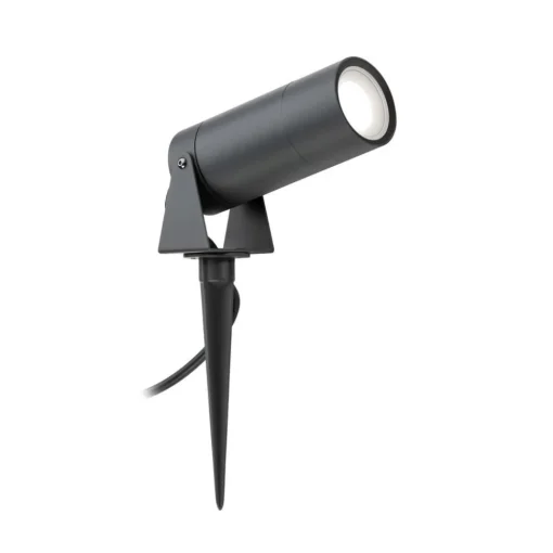 LCD LED-spot med jordspyd 5131, svart, aluminium, glass, jordet støpsel| Led-Utendørs|Utespotter
