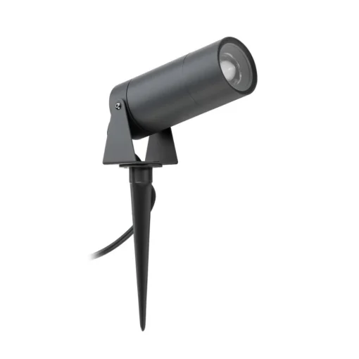 LCD LED-spot med jordspyd 5131, svart, aluminium, glass, jordet støpsel| Led-Utendørs|Utespotter