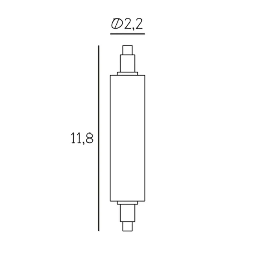 DESIGN BY US LED-stavlampe Lightsaber, R7s, 10 W, 2700 K, dimbar| R7S Pærer|Dimbar Led-Pære
