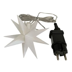 Deco Trend LED-stjerne inne, 18-spisser, Ø 12 cm, hvit Hot