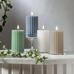 STAR TRADING LED-stripe hvitt 15 cm ekte voks batteridrevet| Julebelysning|Dekorasjonsbelysning