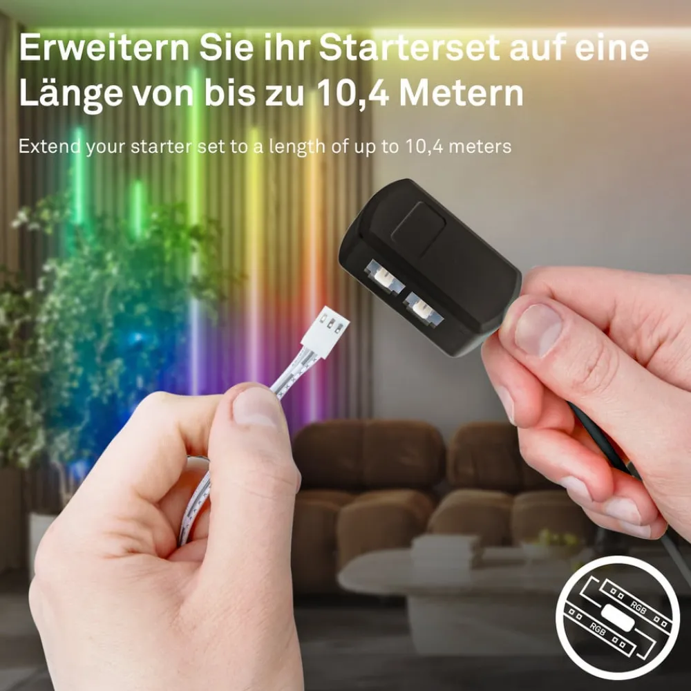 Briloner LED-stripe Pimp your panel, startsett, RGBW, lengde 2,6 m| Lysstriper