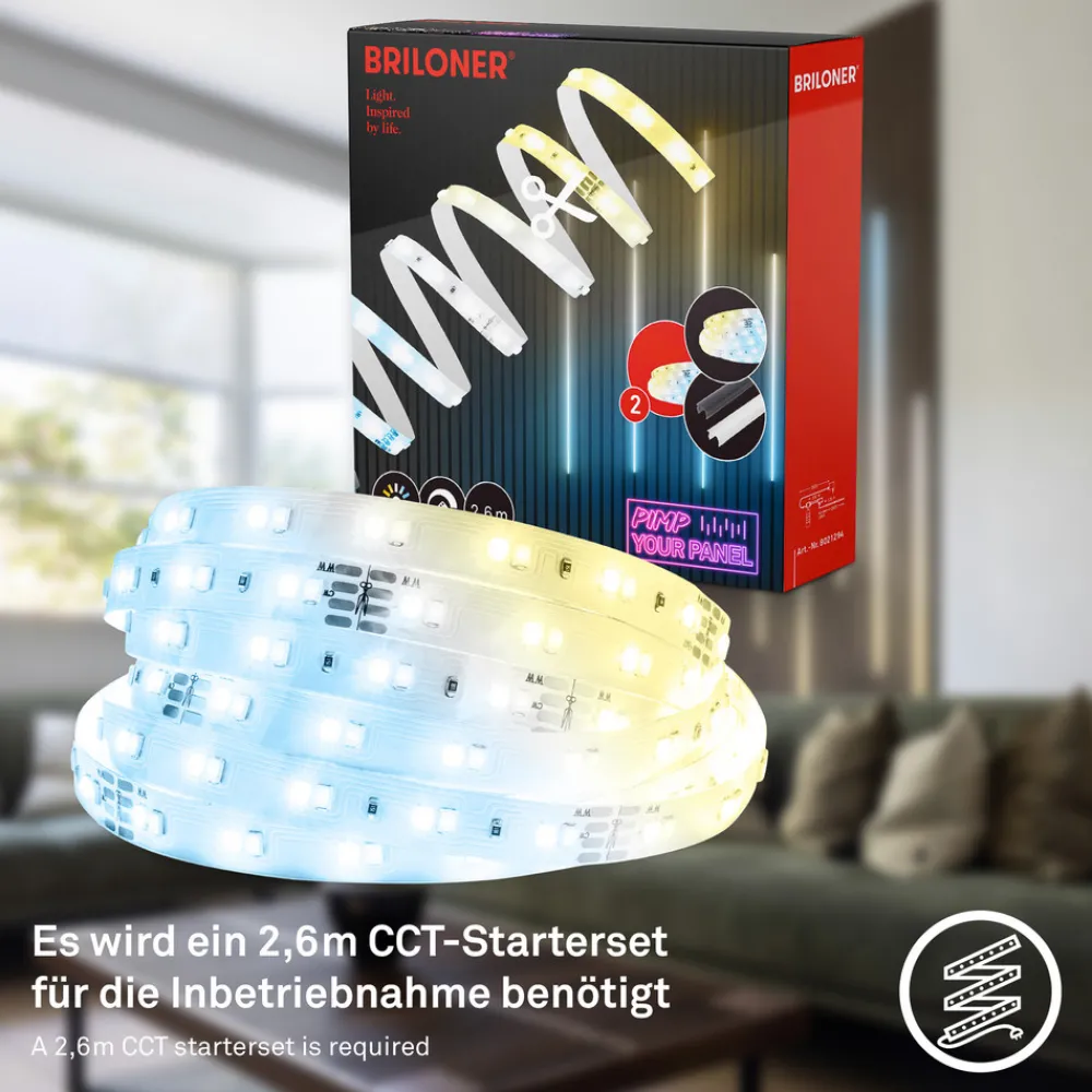 Briloner LED-stripe Pimp your panel, forlengelsessett, CCT, lengde 2,6 m New