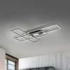 JUST LIGHT. GmbH LED-taklampe Asmin, CCT, svart, 98,9x69,4 cm| Design- Og Hotellbelysning|Led-Innendørs
