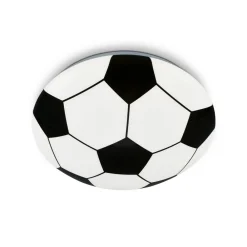 Briloner LED-taklampe Fotball, svart/hvit Ø 27,5cm| Led-Innendørs|Taklamper