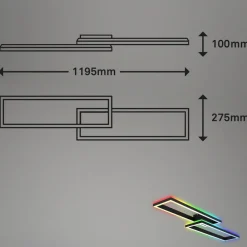 Briloner LED-taklampe Frame 2 lysk RGBW backlight svart| Led-Innendørs|Taklamper