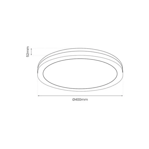 Milagro Lighting LED-taklampe Marlon, Ø 40 cm, svart, plast, IP54 New