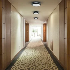 Milagro Lighting LED-taklampe Marlon, Ø 40 cm, svart, plast, IP54 New
