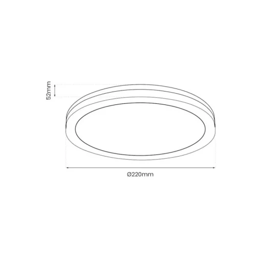 Milagro Lighting LED-taklampe Marlon, Ø 22 cm, svart, plast, IP54 Hot
