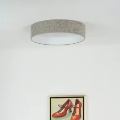 Duolla LED-taklampe Plafond, Bouclé grå, Ø 45 cm, 3-trinns dimbar Hot