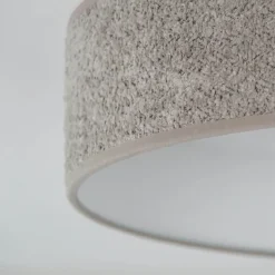 Duolla LED-taklampe Plafond, Bouclé grå, Ø 45 cm, 3-trinns dimbar Hot