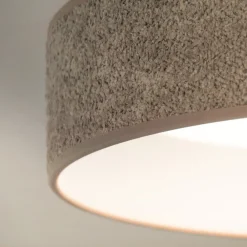 Duolla LED-taklampe Plafond, Bouclé grå, Ø 45 cm, 3-trinns dimbar Hot