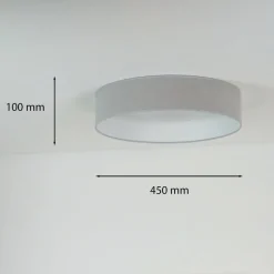 Duolla LED-taklampe Plafond, Soro lysegrå, Ø 45 cm, 3-trinns dimbar| Taklamper