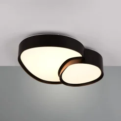 Trio Lighting LED-taklampe Rise, svart, 43 x 36 cm, CCT, dimbar| Led-Innendørs|Taklamper