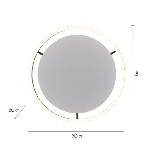 JUST LIGHT. GmbH LED-taklampe Ritus, Ø 39,3 cm, antrasitt| Design- Og Hotellbelysning|Led-Innendørs