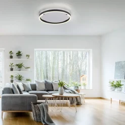 JUST LIGHT. GmbH LED-taklampe Ritus, Ø 39,3 cm, antrasitt| Design- Og Hotellbelysning|Led-Innendørs